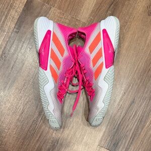Adidas Birracade Women's Pink and Orange Pickleball tennis shoe